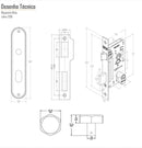 Conjunto Fechadura Interna 1200 Bola Cromado - Silvana