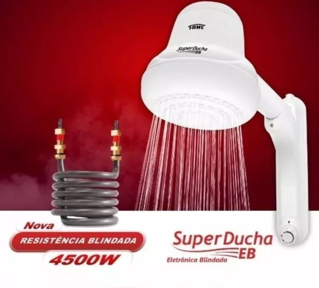 Super Ducha Eletrônica Blindada 220V 4500W - Fame
