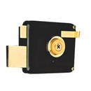 Fechadura 926 Para Portão Preto e Dourado - Silvana