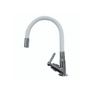 Torneira para Cozinha de Mesa Bica Flexível Gourmet Branca - Sorte Metais