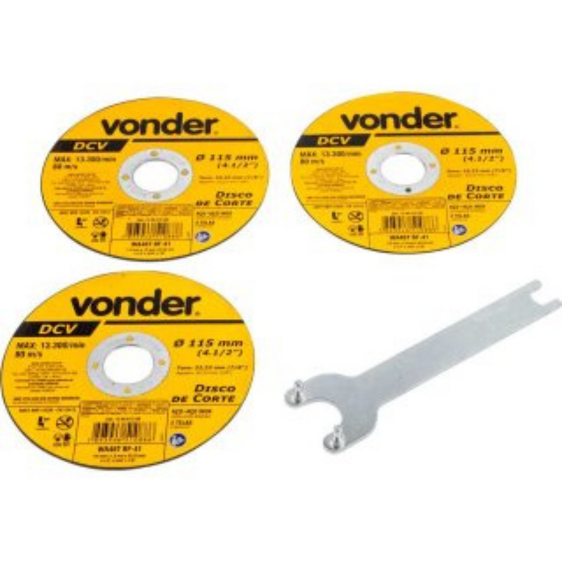 Esmerilhadeira Angular 4. 1/2 EAV650 Com 3 Discos 220V - Vonder