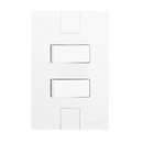 Interruptor 2 Teclas Simples 10A 250V Caprice Branco - Pluzie