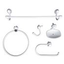 Kit de Acessórios Para Banheiro 5 Peças Dakar Branco - Duda