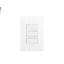 Interruptor 3 Teclas Paralelas 10A 250V Caprice Branco - Pluzie
