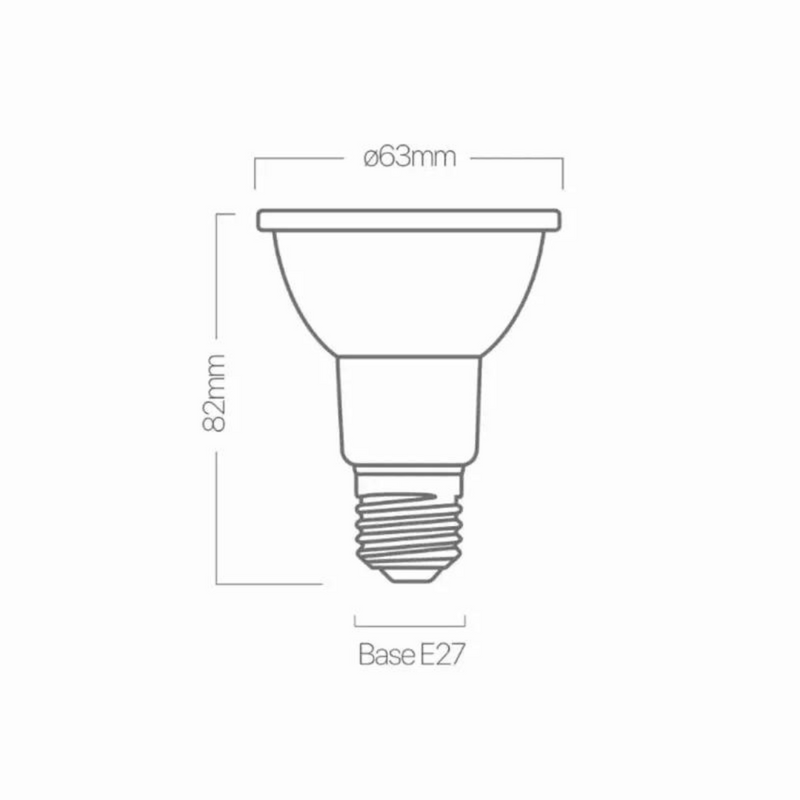 Lâmpada LED  PAR20 7W 4000K- Pix Iluminação