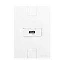 Tomada USB Caprice Branco - Pluzie