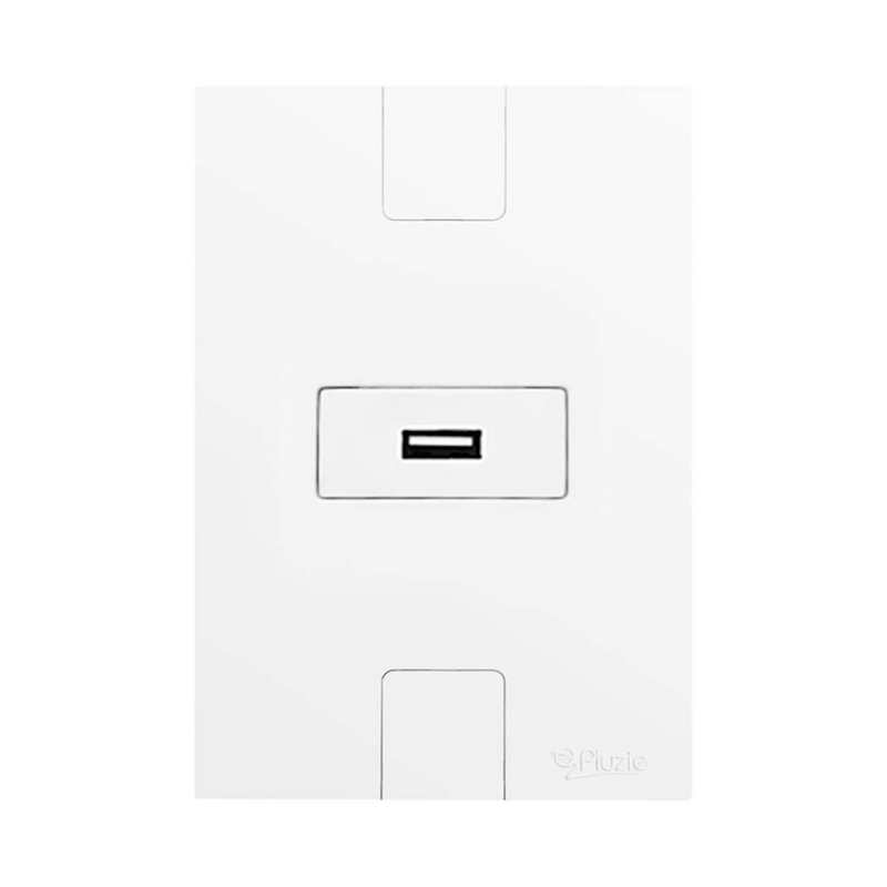 Tomada USB Caprice Branco - Pluzie