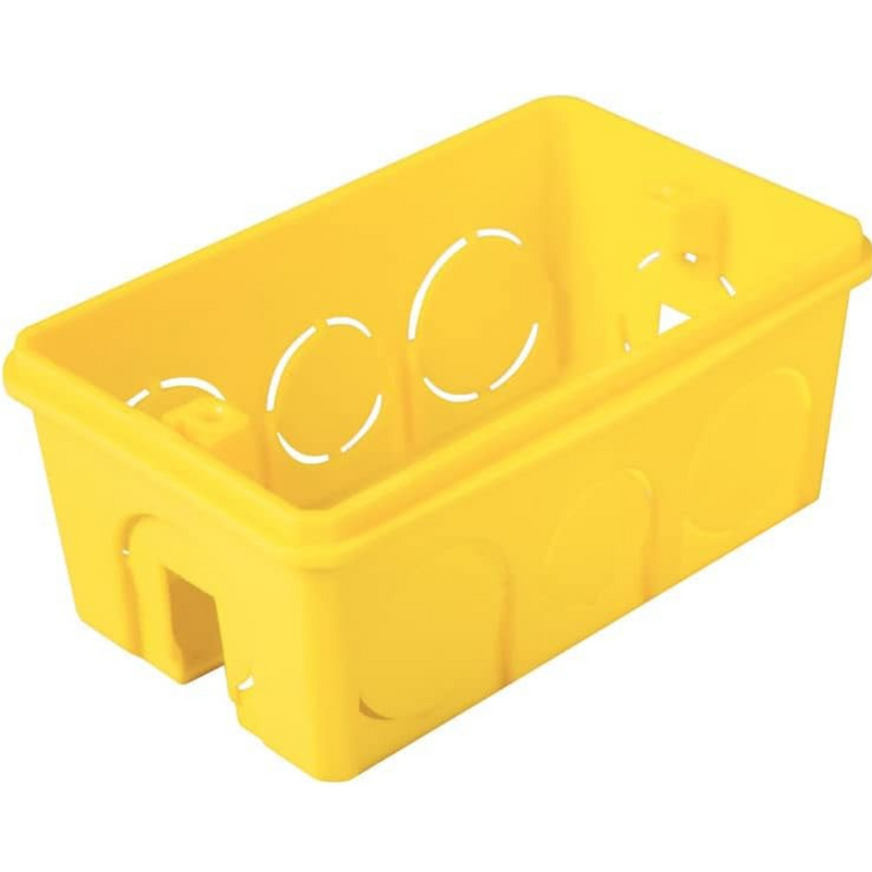 Caixa de Luz PVC 4x2 Amarela - Leão do Norte